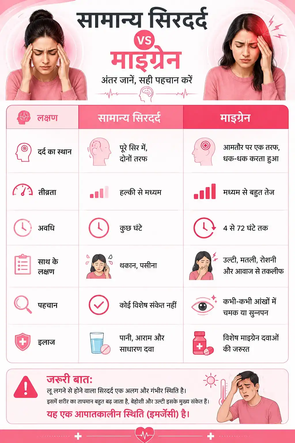गर्मी में सिरदर्द और माइग्रेन क्यों बढ़ता है? जानिए कारण, बचाव और तुरंत राहत के तरीके