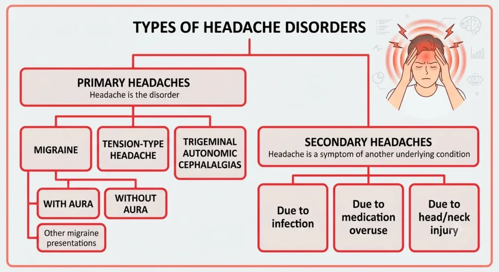 Types of headache disoredrs