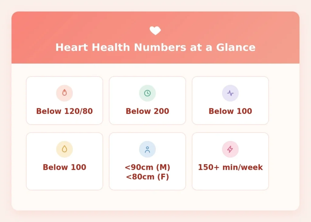Heart healthy numbers at a glance