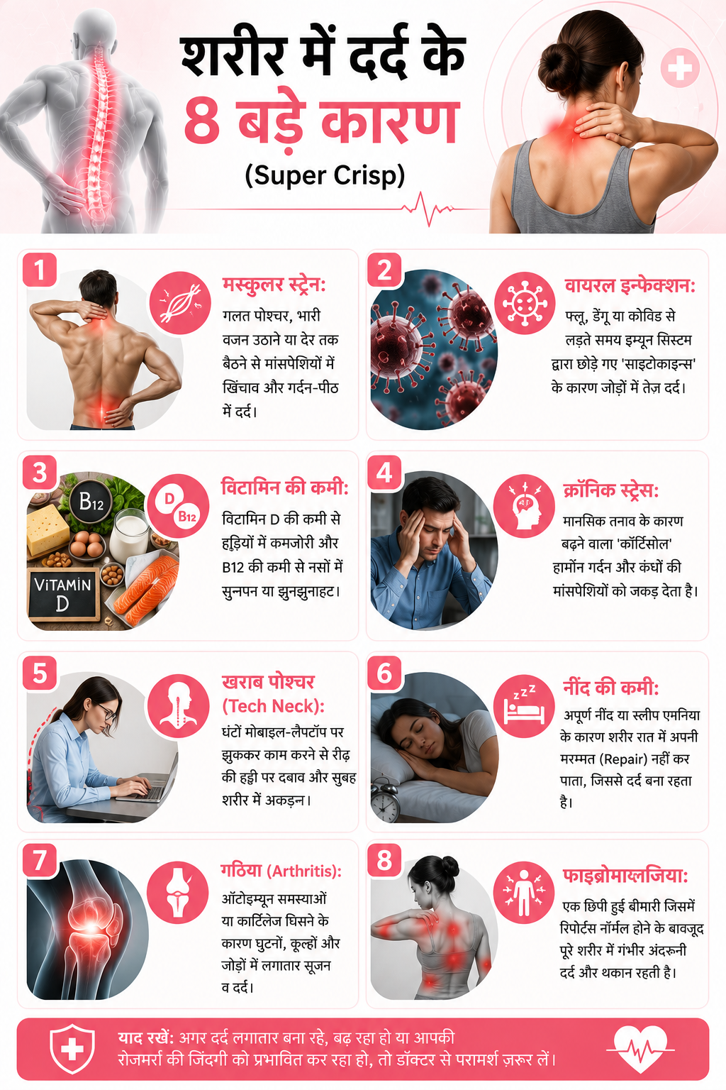 शरीर में दर्द बड़े कारण
